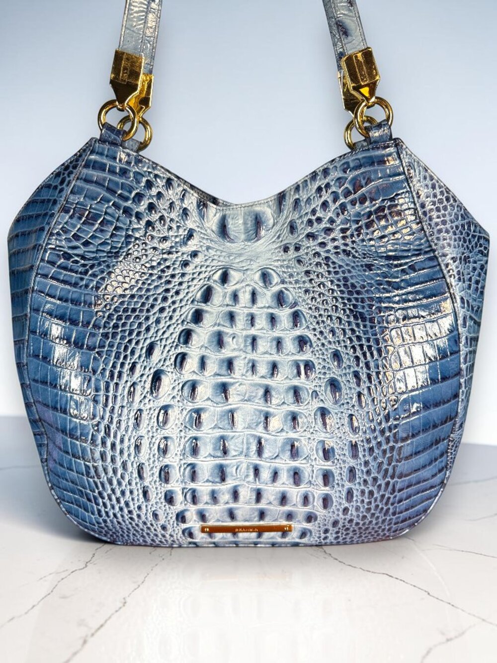 Brahmin Marianna Cerulean Melbourne Leather Shoulder Tote Bag - New Without Tags - Picture 2 of 13